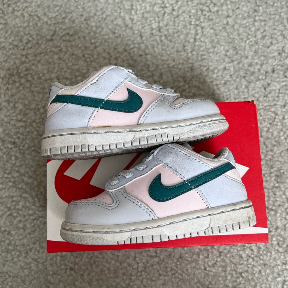 Nike Dunk toddler TD Mineral teal sz 6c with box used